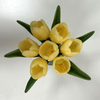 Artificial Tulip Stem Bundle Bright Yellow