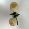 Artificial Cream Real-Touch Tulip Pair