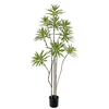 Artificial 72inch Dracaena Reflexa Plants for Indoor & Outdoor with Pot (182 Cm Tall）