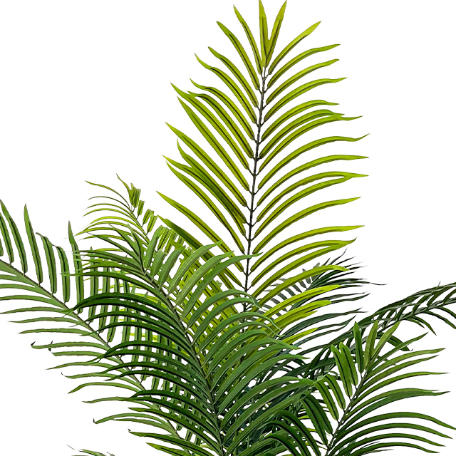 Artificial Plant 72 Inch Hawaiian Palm Tree Silk Fabric, Green Decorative Indoor Faux Plant