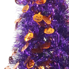Artificial 60-inch Halloween Golden Pumpkin Purple Tree Decoration - Party Setting Prop
