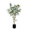 Faux Willow Eucalyptus Tree, Premium Artificial Indoor Tree Stands 59inch Tall with Lifelike-Leaves & Hand Painted Trunk