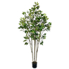 Ficus Artificial Tree 82inch Fake Silk Plant for Home Decor Indoor