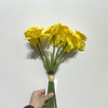 Artificial Bright Yellow Daffodil Bouquet, Full Yellow with Ruffled Center