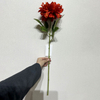 Artificial Fire Red-Orange Dahlia Stem