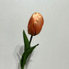 Artificial Orange Tulip Stem, Long Stem with Foliage