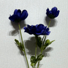Artificial Royal Blue Anemone Stem