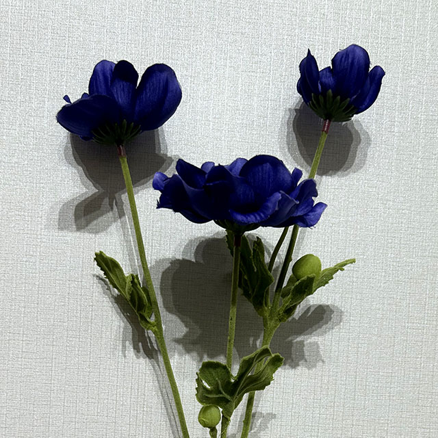 Artificial Royal Blue Anemone Stem