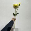 Artificial Yellow Poppy Stem, Long Stem with Foliage