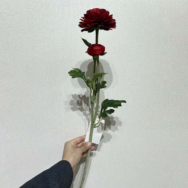 Artificial Deep Red Edge Ranunculus Stem