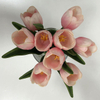 Artificial Blush Pink Open Tulip Stem Bundle