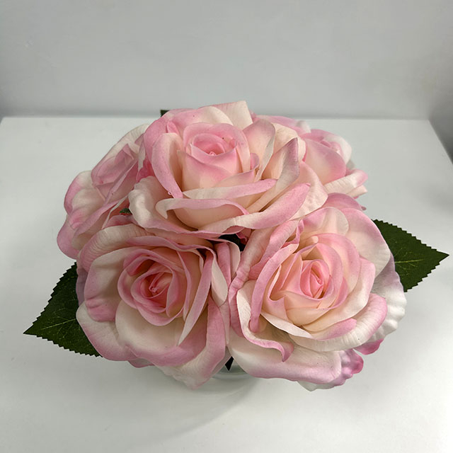 Artificial Flower Bouquet Pink Ombre Rose