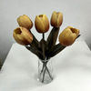 Artificial Flower Stem Vintage Brown Tulip