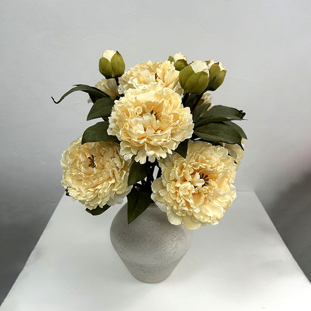 Artificial Flower Bouquet Cream Peony