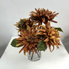 Artificial Flower Bouquet Vintage Brown Dahlia