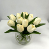 Artificial White Real-Touch Tulip Stems
