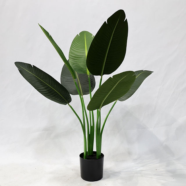 Artificial Philodendron Tree (Faux Bird of Paradise / Strelitzia nicolai with Large Tropical Banana Leaves)