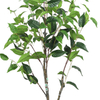 Artificial Green Leafy Tree in Black Plastic Pot
