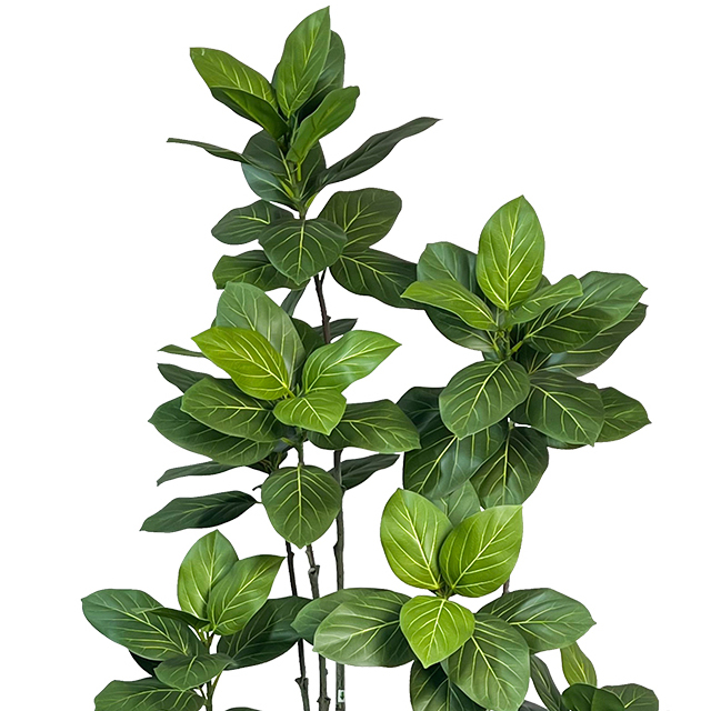 Artificial Fiddle Leaf Fig Tree, 72inch Tall Fake Fiddle Leaves Silk Plant with White Pot, Decorative Faux Ficus Lyrata Tree