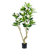 Artificial 51inch Plumeria Trees in Black Pot Real Touch Lifelike Hawaiian Foam Frangipani Flower Tree