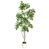 Resistant Ficus Tree Artificial 60inch Faux Ficus Tree with Realistic Smooth Trees Indoor Outdoor