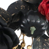 Artificial 26-inch Halloween Black And Red Rose And Berry Vine Wreath Door And Wall Decor