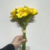 Artificial Yellow Daffodil Bouquet, Bright Yellow with Orange Ruffled Center