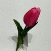 Artificial Pink Tulip Stem, Long Stem with Foliage