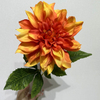 Artificial Fire Orange-Yellow Dahlia Stem