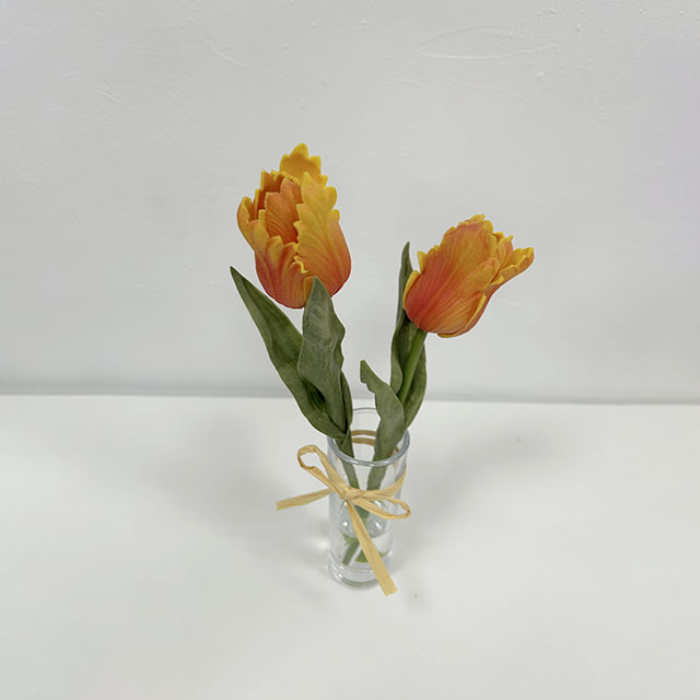 Artificial Fringed Tulip Mini Vase Arrangement