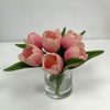 Artificial Open Tulip Stem Bundle Blush Pink