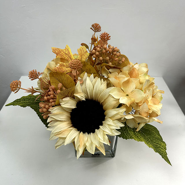 Artificial Flower Bouquet Vintage Sunflower Hydrangea