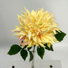 Artificial Warm Yellow with Blush Pink Accents Dahlia Flower