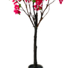 Artificial 72" Bougainvillea Tree with Gray Faux Ceramic Decorative Pot
