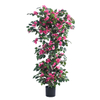 Artificial Bougainvillea Tree with Flowers, Bright Flowers in Plastic Pot, Imitation Flowering Tree