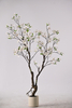 This Artificial White Gourami Tree Is A Fake Indoor Tree with Realistic, Tactile Leaves And Flowers, Perfect for Indoor Decoration