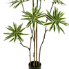 72" Realistic Artificial Dracaena Reflexa Tree 182 cm Tall Faux Floor Plant in Weighted Pot