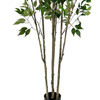 Ficus Artificial Tree 82inch Fake Silk Plant for Home Decor Indoor