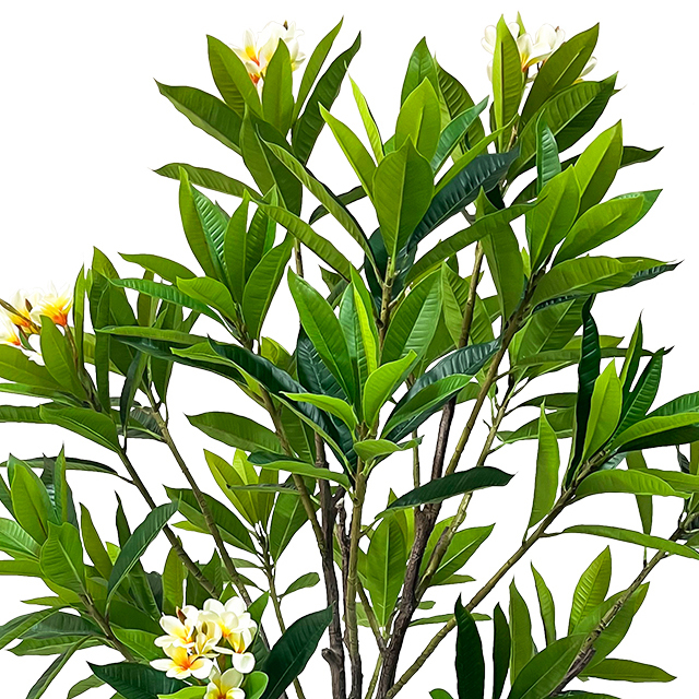 Artificial 83inch Plumeria Trees in Black Pot Real Touch Lifelike Hawaiian Foam Frangipani Flower for Wedding Party Decoration