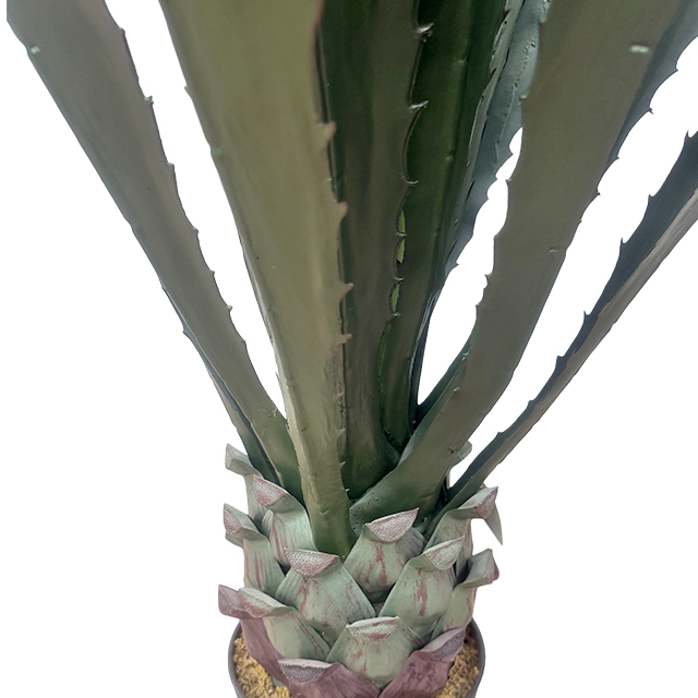 Artificial Giant Agave Plant - 43.3-inch Artificial Succulent Plant with Black Pot