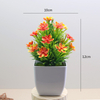 Potted bloom (Multi-Color Mini Artificial Flower Potted Plant, 12cm Height)