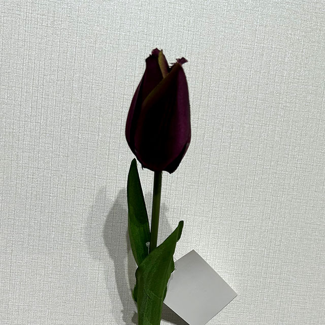 Artificial Deep Purple/Burgundy Tulip Stem