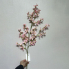 Artificial Two-Tone Pink Star Flower Branch, Long Stem with Green Foliage