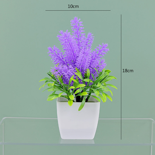Potted bloom: 12cm Mini Artificial Orchid-Style Flower Potted Plant in Striped Pot