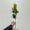 Artificial Bright Green-Yellow Multi-Bloom Ranunculus Stem