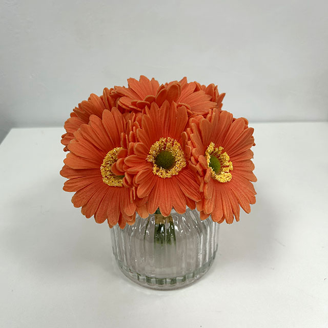 Artificial Vibrant Orange Gerbera Daisy Stem Bundle