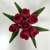 Artificial Tulip Stem Bundle Deep Magenta 