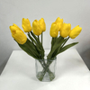 Artificial Bright Yellow Real-Touch Tulip Stem Bundle