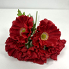 Artificial Flower Bouquet Red Poppy