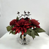 Artificial Flower Bouquet Dark Red Dahlia
